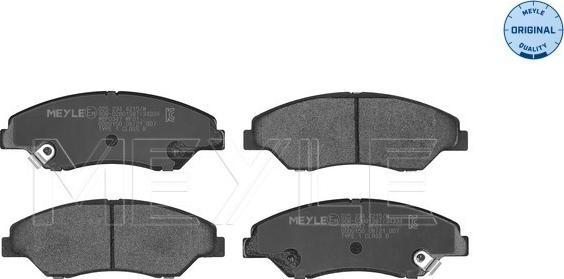 Meyle 025 234 4215/W - Kit de plaquettes de frein, frein à disque cwaw.fr