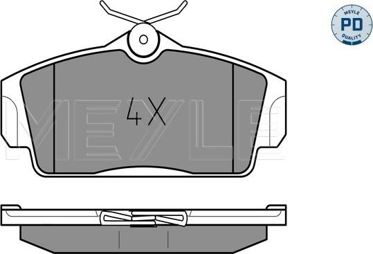 Meyle 025 234 6316/PD - Kit de plaquettes de frein, frein à disque cwaw.fr