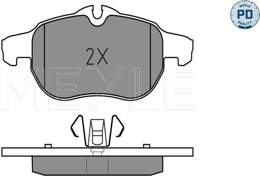 Meyle 025 234 0220/PD - Kit de plaquettes de frein, frein à disque cwaw.fr