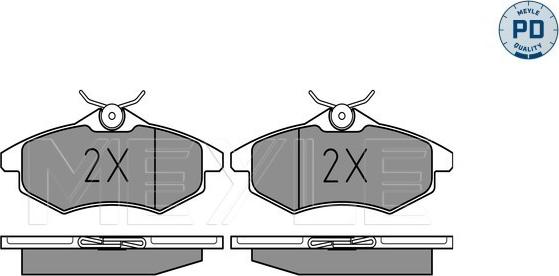 Meyle 025 234 0719/PD - Kit de plaquettes de frein, frein à disque cwaw.fr