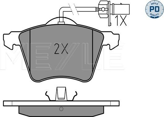 Meyle 025 234 1819/PD - Kit de plaquettes de frein, frein à disque cwaw.fr