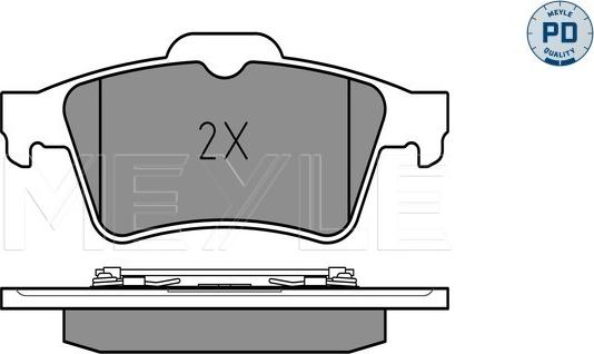 Meyle 025 234 8216/PD - Kit de plaquettes de frein, frein à disque cwaw.fr