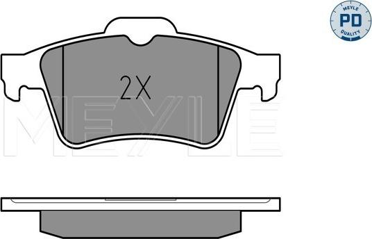 Meyle 025 234 8216/PD - Kit de plaquettes de frein, frein à disque cwaw.fr