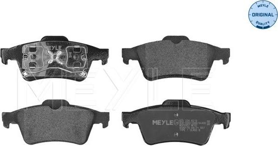 Meyle 025 234 8216 - Kit de plaquettes de frein, frein à disque cwaw.fr