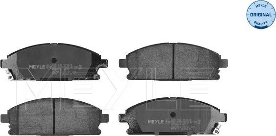 Meyle 025 234 2016/W - Kit de plaquettes de frein, frein à disque cwaw.fr