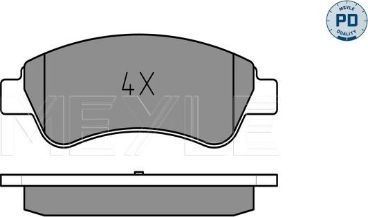 Meyle 025 235 9919/PD - Kit de plaquettes de frein, frein à disque cwaw.fr