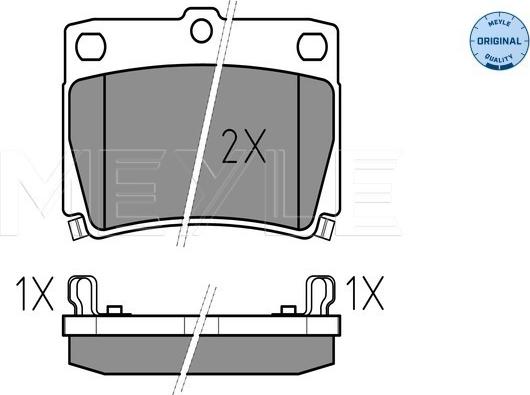 Meyle 025 235 9315/W - Kit de plaquettes de frein, frein à disque cwaw.fr