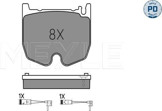 Meyle 025 235 4117/PD - Kit de plaquettes de frein, frein à disque cwaw.fr