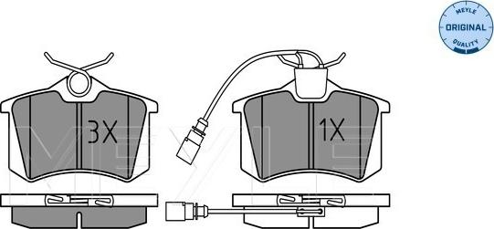 Meyle 025 235 5417/W - Kit de plaquettes de frein, frein à disque cwaw.fr