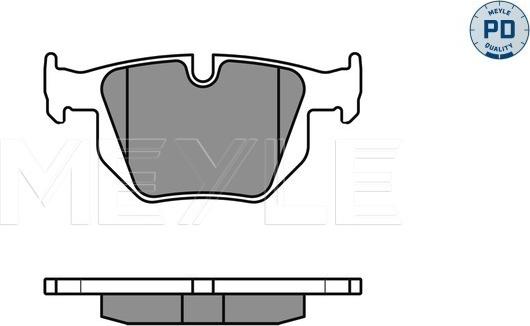 Meyle 025 235 5017/PD - Kit de plaquettes de frein, frein à disque cwaw.fr