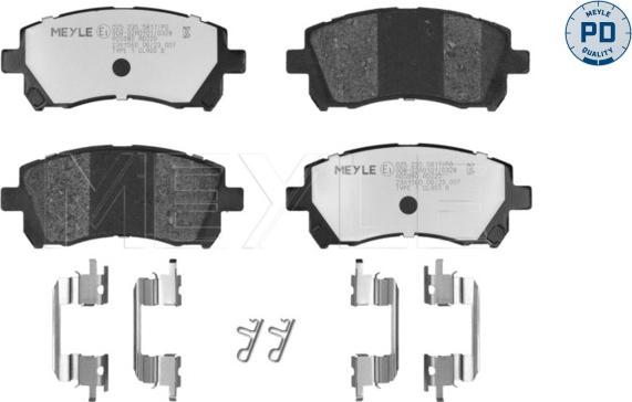 Meyle 025 235 5817/PD - Kit de plaquettes de frein, frein à disque cwaw.fr