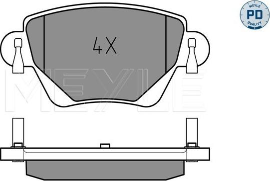 Meyle 025 235 5717/PD - Kit de plaquettes de frein, frein à disque cwaw.fr