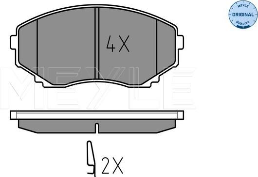 Meyle 025 235 1516/W - Kit de plaquettes de frein, frein à disque cwaw.fr