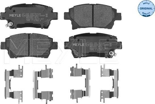 Meyle 025 235 1015/W - Kit de plaquettes de frein, frein à disque cwaw.fr