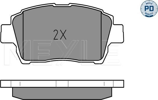 Meyle 025 235 1017/PD - Kit de plaquettes de frein, frein à disque cwaw.fr