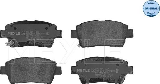 Meyle 025 235 1017 - Kit de plaquettes de frein, frein à disque cwaw.fr