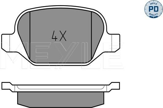 Meyle 025 235 1716/PD - Kit de plaquettes de frein, frein à disque cwaw.fr