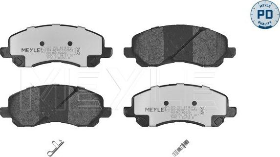 Meyle 025 235 8416/PD - Kit de plaquettes de frein, frein à disque cwaw.fr