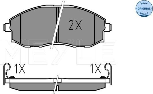 Meyle 025 235 3617/W - Kit de plaquettes de frein, frein à disque cwaw.fr