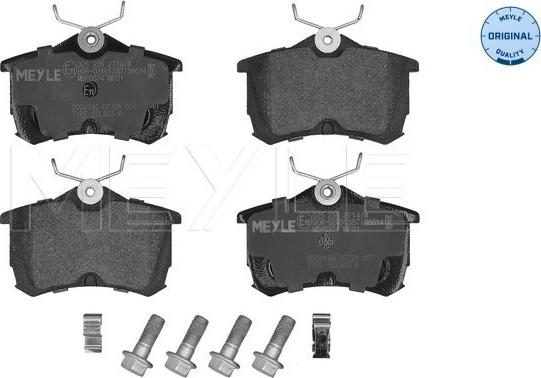 Meyle 025 235 2714/W - Kit de plaquettes de frein, frein à disque cwaw.fr