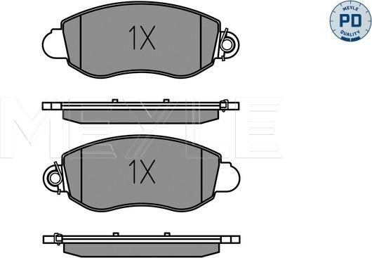 Meyle 025 235 7718/PD - Kit de plaquettes de frein, frein à disque cwaw.fr