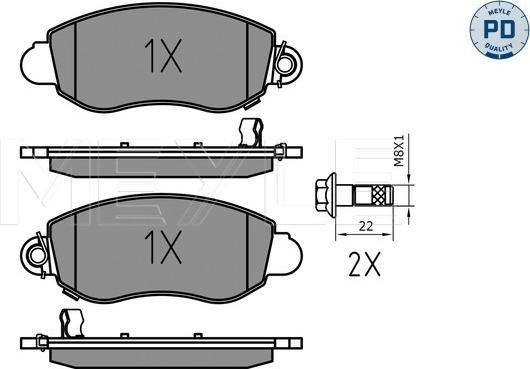 Meyle 025 235 7718/PD - Kit de plaquettes de frein, frein à disque cwaw.fr