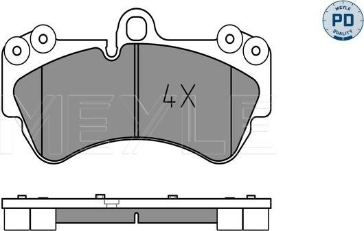 Meyle 025 236 9217/PD - Kit de plaquettes de frein, frein à disque cwaw.fr