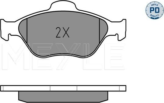 Meyle 025 236 0418/PD - Kit de plaquettes de frein, frein à disque cwaw.fr