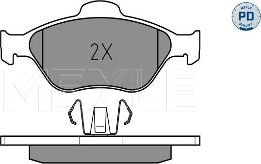 Meyle 025 236 0418/PD - Kit de plaquettes de frein, frein à disque cwaw.fr