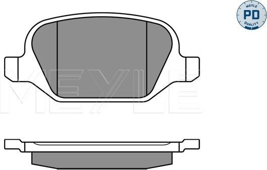 Meyle 025 236 0113/PD - Kit de plaquettes de frein, frein à disque cwaw.fr