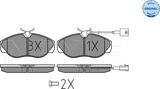 Meyle 025 236 0219/W - Kit de plaquettes de frein, frein à disque cwaw.fr