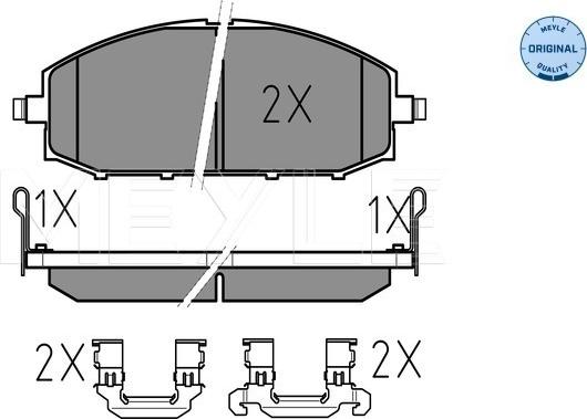 Meyle 025 236 1118/W - Kit de plaquettes de frein, frein à disque cwaw.fr