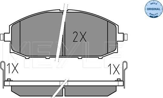 Meyle 025 236 1118/W - Kit de plaquettes de frein, frein à disque cwaw.fr