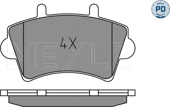 Meyle 025 236 1318/PD - Kit de plaquettes de frein, frein à disque cwaw.fr