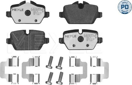 Meyle 025 236 2316/PD - Kit de plaquettes de frein, frein à disque cwaw.fr