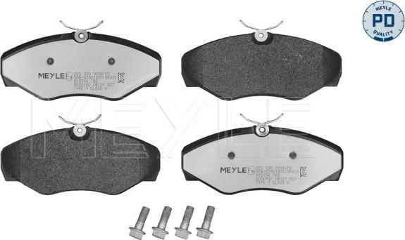 Meyle 025 230 9918/PD - Kit de plaquettes de frein, frein à disque cwaw.fr