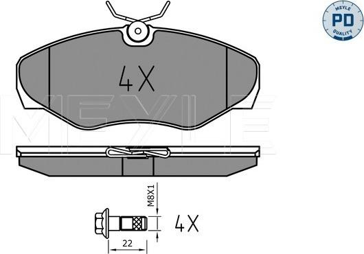 Meyle 025 230 9918/PD - Kit de plaquettes de frein, frein à disque cwaw.fr