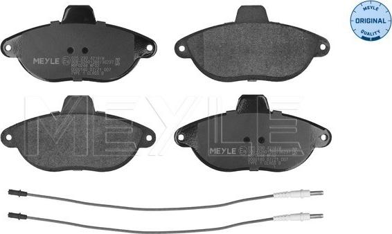 Meyle 025 230 4218/W - Kit de plaquettes de frein, frein à disque cwaw.fr