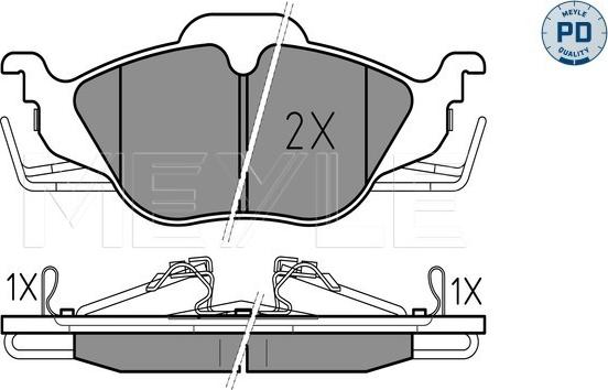 Meyle 025 230 6317/PD - Kit de plaquettes de frein, frein à disque cwaw.fr