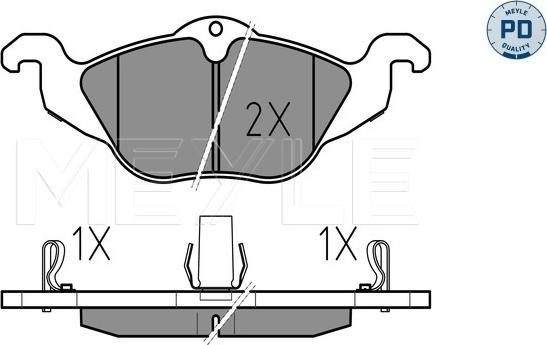 Meyle 025 230 6317/PD - Kit de plaquettes de frein, frein à disque cwaw.fr