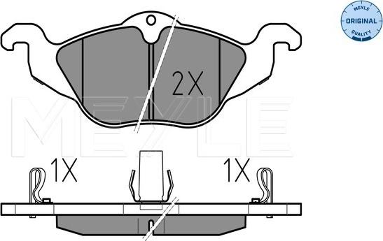 Meyle 025 230 6317/W - Kit de plaquettes de frein, frein à disque cwaw.fr