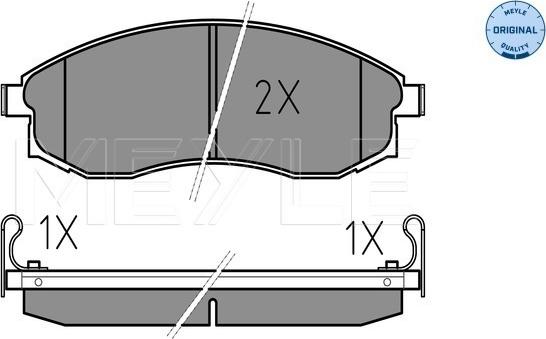 Meyle 025 230 8617/W - Kit de plaquettes de frein, frein à disque cwaw.fr