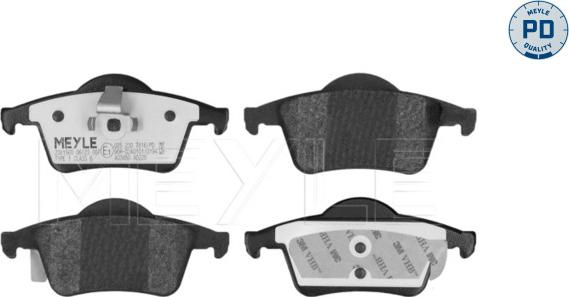 Meyle 025 230 7616/PD - Kit de plaquettes de frein, frein à disque cwaw.fr