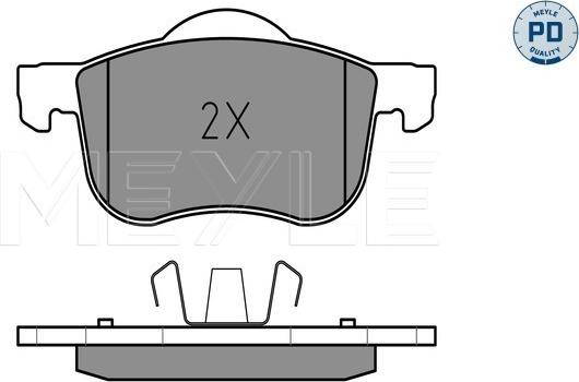 Meyle 025 230 7318/PD - Kit de plaquettes de frein, frein à disque cwaw.fr