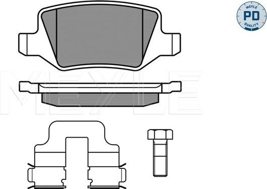 Meyle 025 231 3814/PD - Kit de plaquettes de frein, frein à disque cwaw.fr