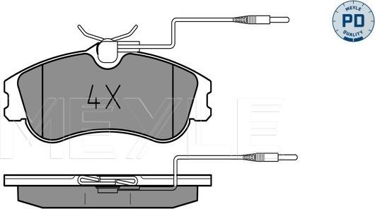 Meyle 025 231 2419/PD - Kit de plaquettes de frein, frein à disque cwaw.fr