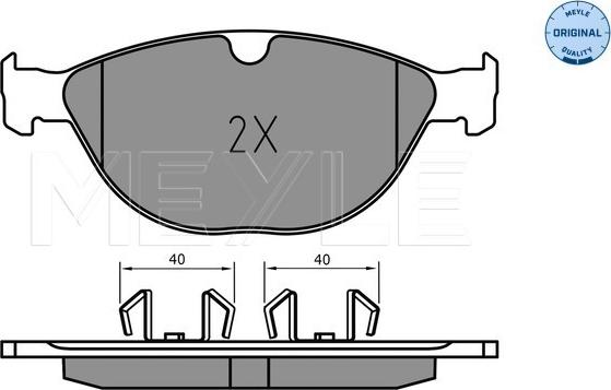 Meyle 025 238 9518 - Kit de plaquettes de frein, frein à disque cwaw.fr