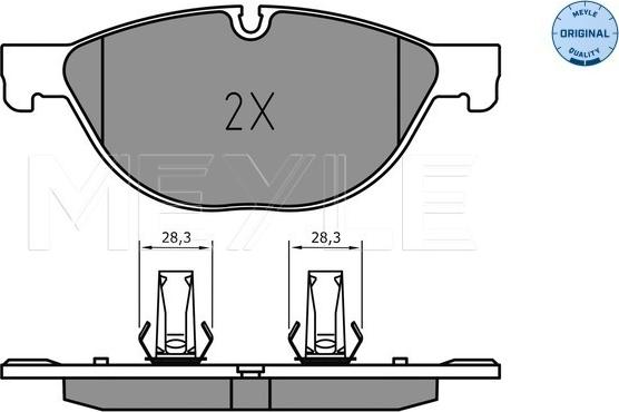 Meyle 025 238 9518 - Kit de plaquettes de frein, frein à disque cwaw.fr