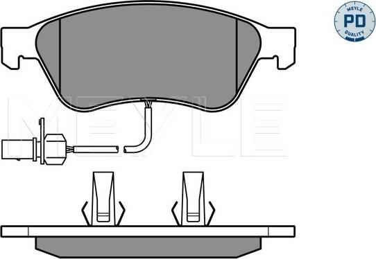 Meyle 025 238 9620/PD - Kit de plaquettes de frein, frein à disque cwaw.fr