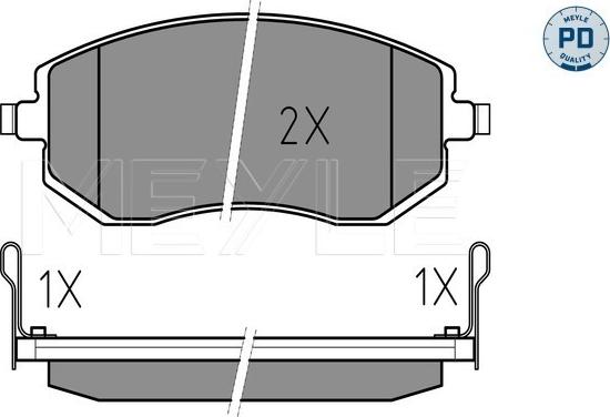 Meyle 025 238 6517/PD - Kit de plaquettes de frein, frein à disque cwaw.fr